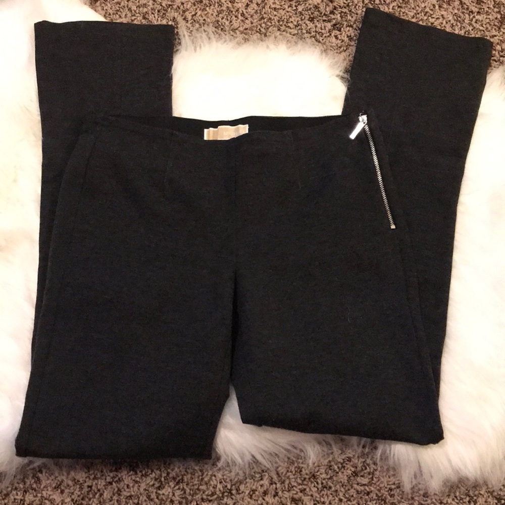 MICHAEL Michael Kors side zip leggings- charcoal